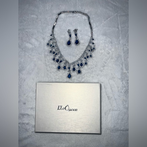 Jewelry - EleQueen Necklace And Earrings Jewelry Set For Bridal, Party, Costume, Birthday